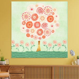 Lienzo Poster de medios mixtos de árbol de sueños de Tang