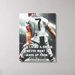 Lienzo Póster de motivación de fútbol cita de sueño depor