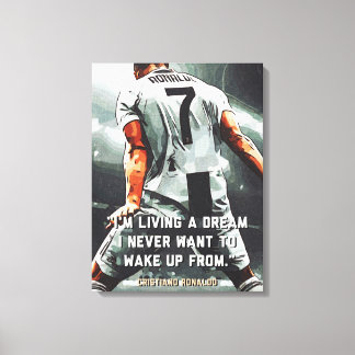 Lienzo Póster de motivación de fútbol cita de sueño depor