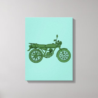 Lienzo Poster de motocicleta de época - Esbozado de mano