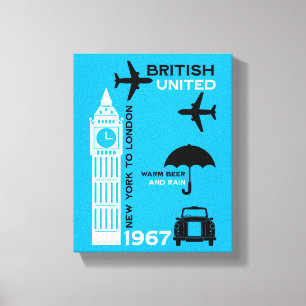 Lienzo Poster de Nostalgic Retro Airline