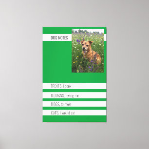 Lienzo Póster de notas especiales para perros