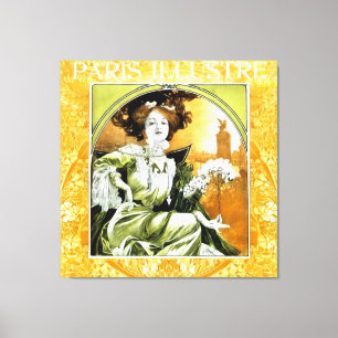 Lienzo Póster de Paris Illustre de Alphonse Mucha