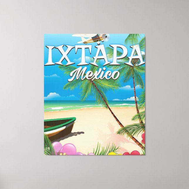 Lienzo Poster de playa de Ixtapa México (Anverso)