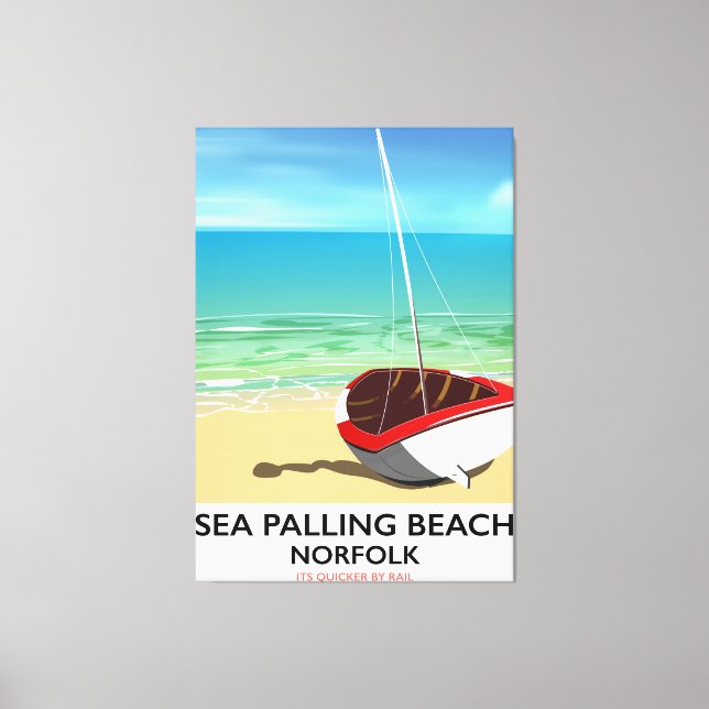 Lienzo Poster de playa de Sea Palling Beach Norfolk (Anverso)