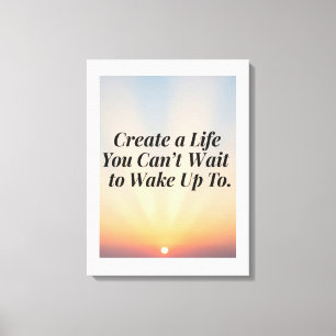 Lienzo Poster de presupuesto de Sunrise inspirador -"Crea