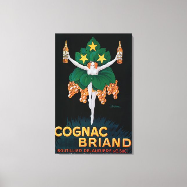 Lienzo Poster de promoción de Cognac Briand (Anverso)