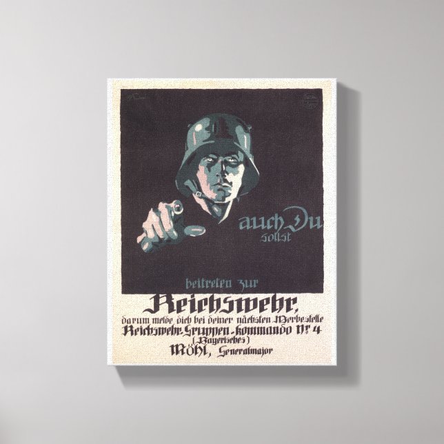 Lienzo Poster de propaganda del ejército de Reich (Anverso)