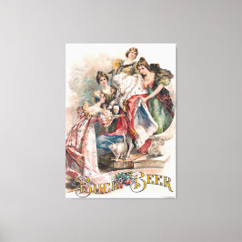 Lienzo Poster de publicidad de cerveza de época