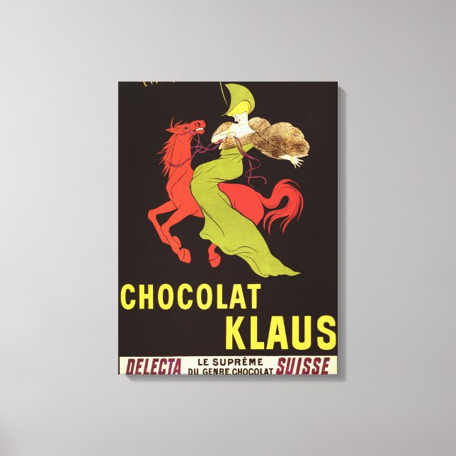Lienzo Poster de publicidad de Chocolat Klaus (Anverso)