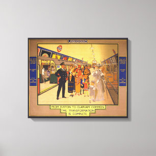 Lienzo Poster De Publicidad Vintage Para El Metro De Lond