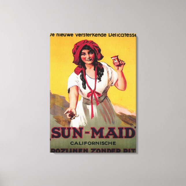 Lienzo Poster de Raisin de Sun-Maid California (Anverso)