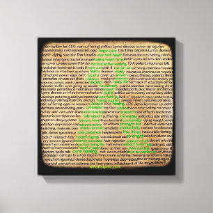 Lienzo Póster de sentimientos de la enfermedad de Lyme, n
