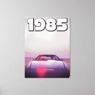 Lienzo póster de supercoche vintage de 1985