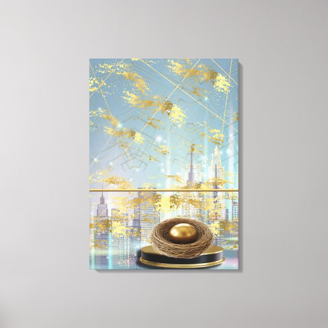 Lienzo Póster de Tarjeta de Pascua de Papel de Aluminio d (Anverso)