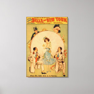 Lienzo poster de teatro musical "Belle of New York"
