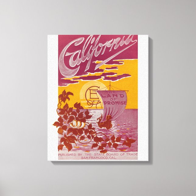 Lienzo Poster de Tierra de Promesas de California (Anverso)