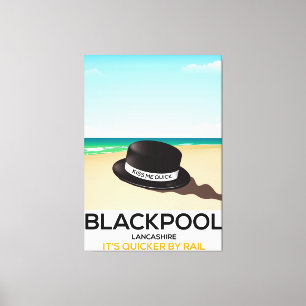 Lienzo Póster de tren de viaje de Blackpool sombrero "kis