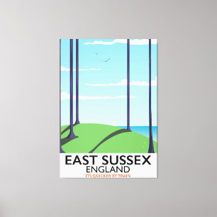 Lienzo Poster de trenes East Sussex, Inglaterra