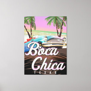 Lienzo Poster de vacaciones de Boca Chica Texas
