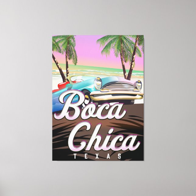 Lienzo Poster de vacaciones de Boca Chica Texas (Anverso)