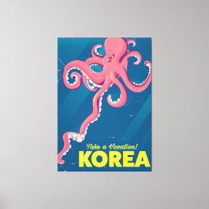 Lienzo Poster de vacaciones de Corea