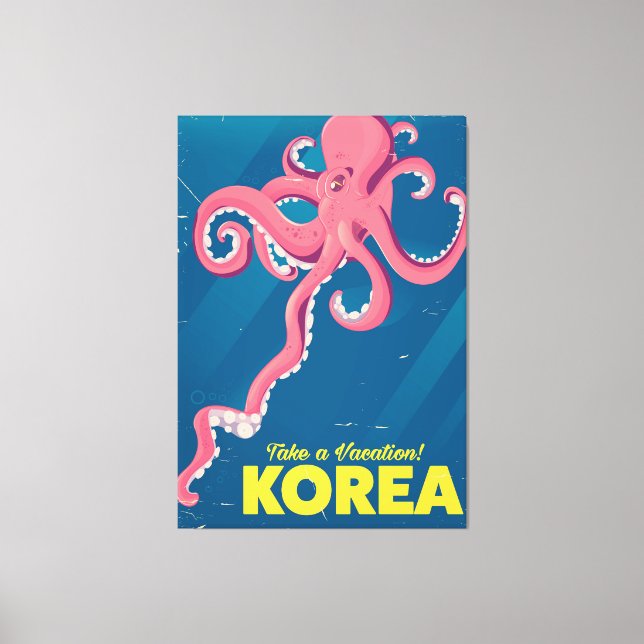 Lienzo Poster de vacaciones de Corea (Anverso)