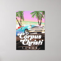 Poster de vacaciones de Corpus Christi en Texas