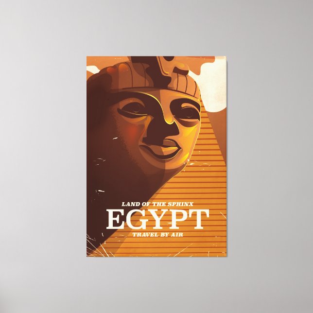 Lienzo Poster de vacaciones de Egipto vintage (Anverso)
