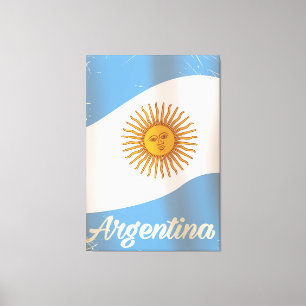 Lienzo Póster de vacaciones de la bandera nacional de Arg