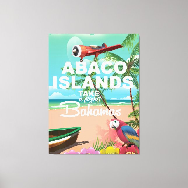 Lienzo Poster de vacaciones de las Islas Abaco (Anverso)