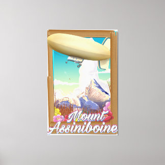 Lienzo Póster de vacaciones del dirigible del Monte Assin