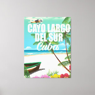 Lienzo póster de vacaciones en la playa de Cayo Largo del