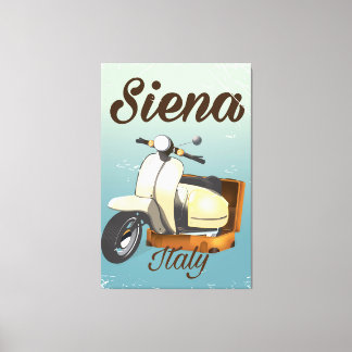 Lienzo Póster de vacaciones en scooter Siena Italia