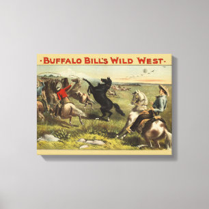 Lienzo Póster de vaquero del oeste salvaje de Buffalo Bil
