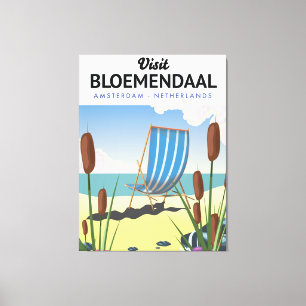 Lienzo Póster de viaje a Bloemendaal Amsterdam