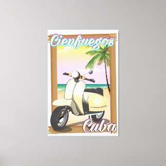 Lienzo Póster de viaje a la ciudad de Cienfuegos en Cuba