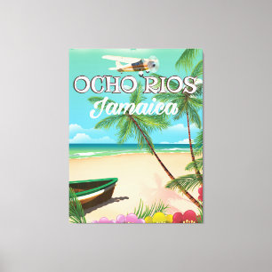 Lienzo Póster de viaje a Ocho Ríos Jamaica