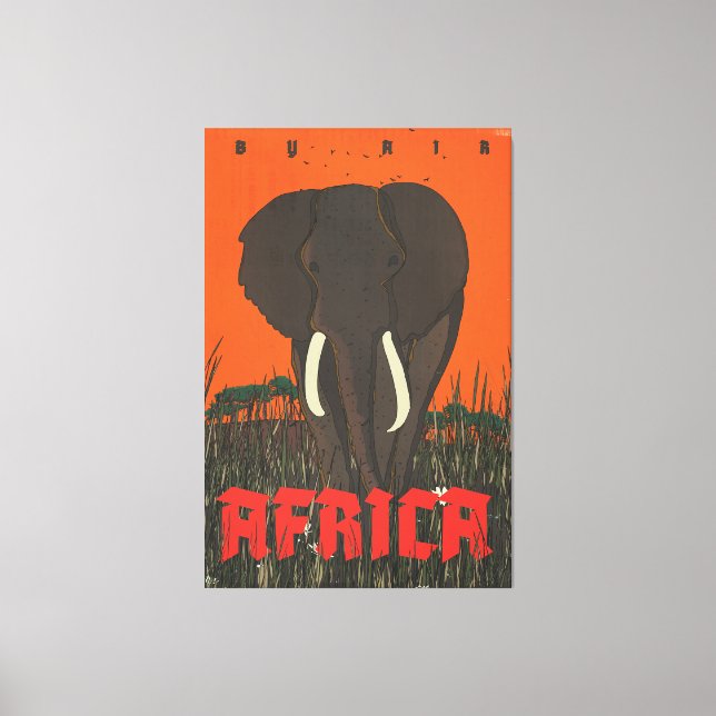 Lienzo Póster de viaje de Air Africa (Anverso)