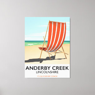 Lienzo Póster de viaje de Alderby junto al mar