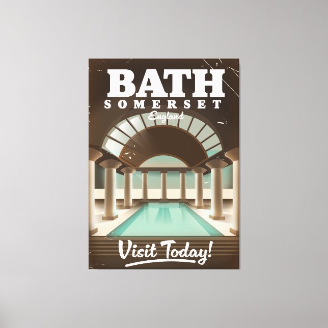 Lienzo Póster de viaje de Bath Somerset Inglaterra (Anverso)