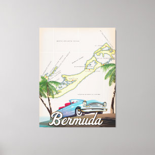 Lienzo Poster de viaje de Bermudas
