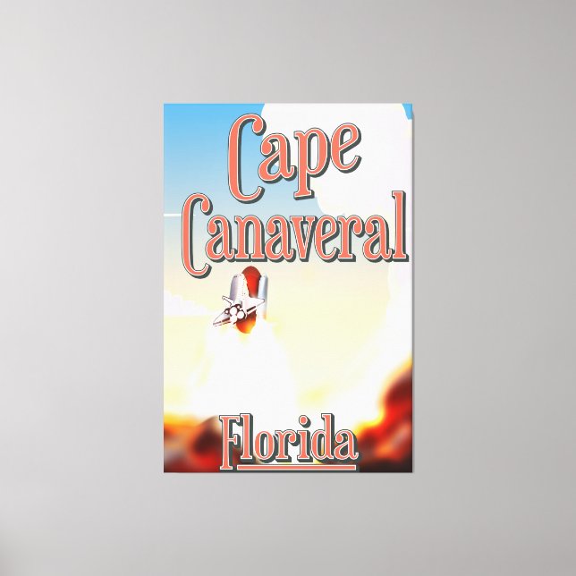 Lienzo póster de viaje de cabo canaveral (Anverso)