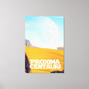 Lienzo Póster de viaje de ciencia ficción de Próxima Cent