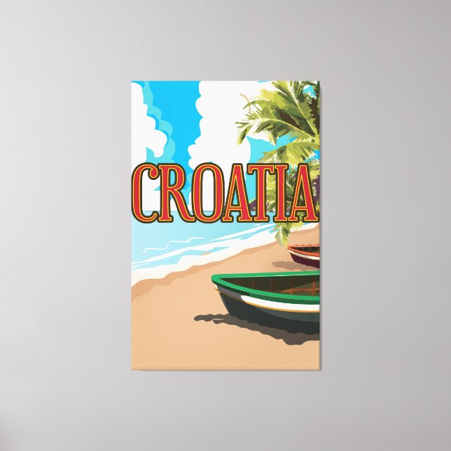 Lienzo Poster de viaje de CROATIA (Anverso)