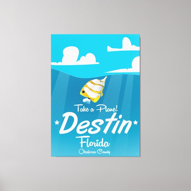 Lienzo Poster de viaje de Destin Florida. (Anverso)