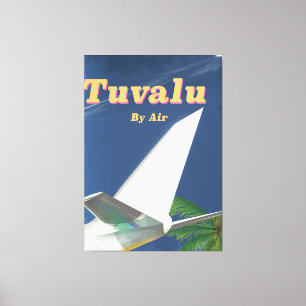 Lienzo Póster de viaje de estilo vintage de Tuvalu