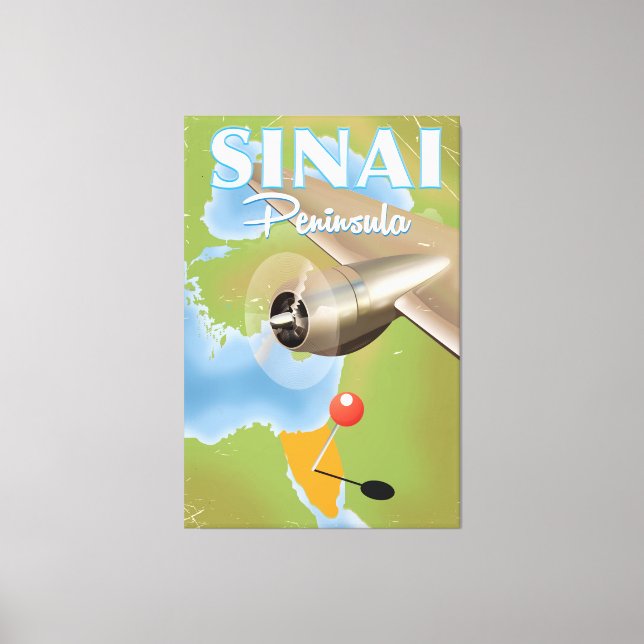 Lienzo Póster de viaje de la península del Sinaí (Anverso)