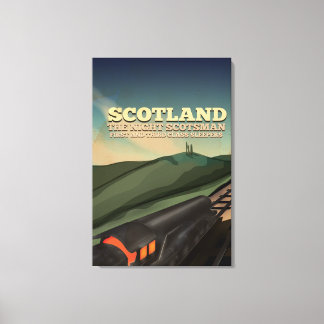 Lienzo Póster de viaje de locomotora de Escocia