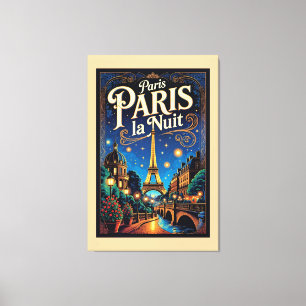 Lienzo Póster de viaje de París,